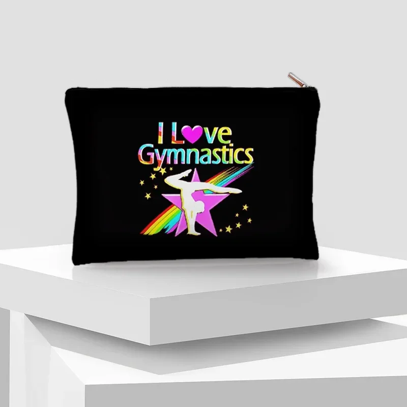 I Love Gymnastics Zipper Pouch - Beauty Makeup Women review and price